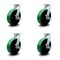 Service Caster 10 Inch Heavy Duty Green Poly on Cast Iron Caster Brakes 2 Swivel Locks, 4PK SCC-KP92S1030-PUR-GB-SLB-BSL-2-SLB-2 - alternate 1